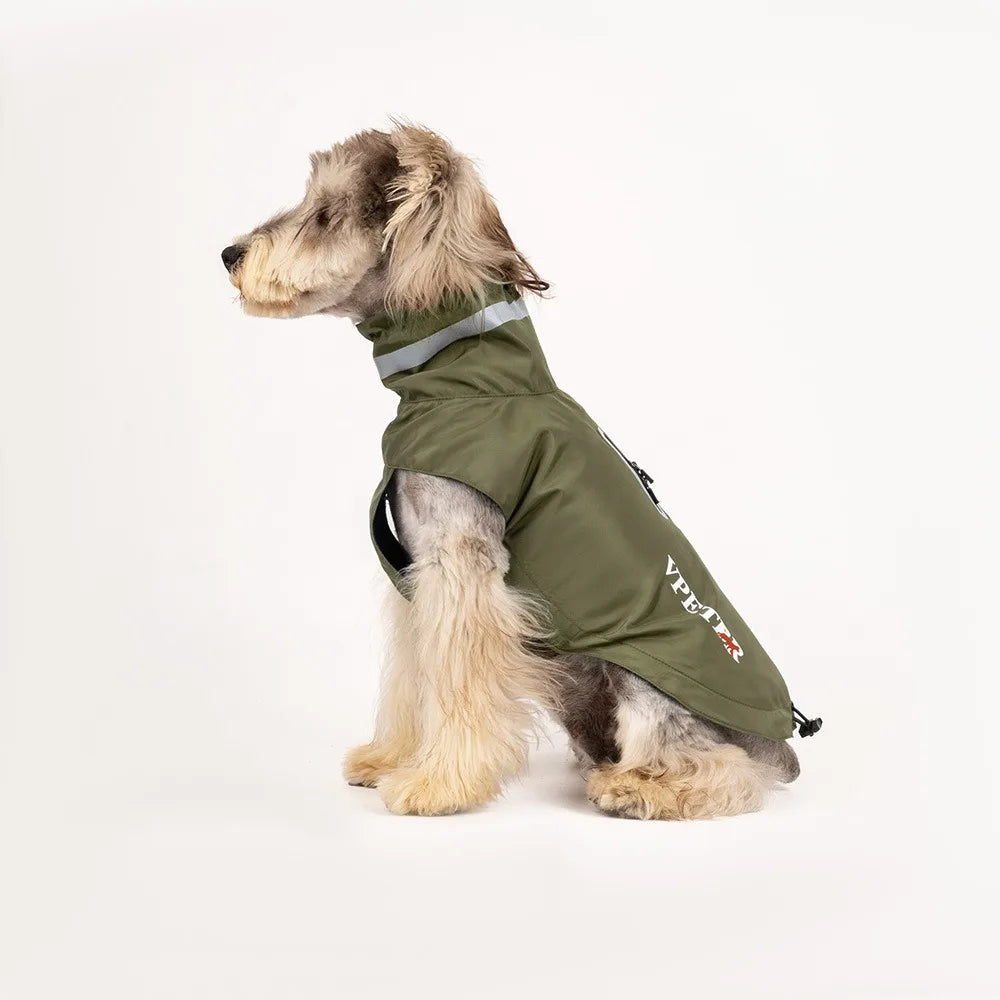 Adjustable dog raincoat, all sizes