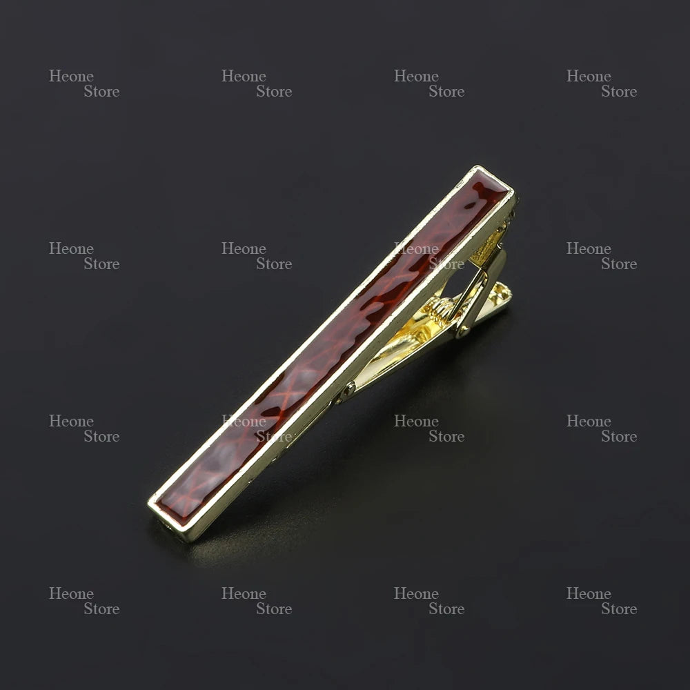 Men's tie clip, enamel painting