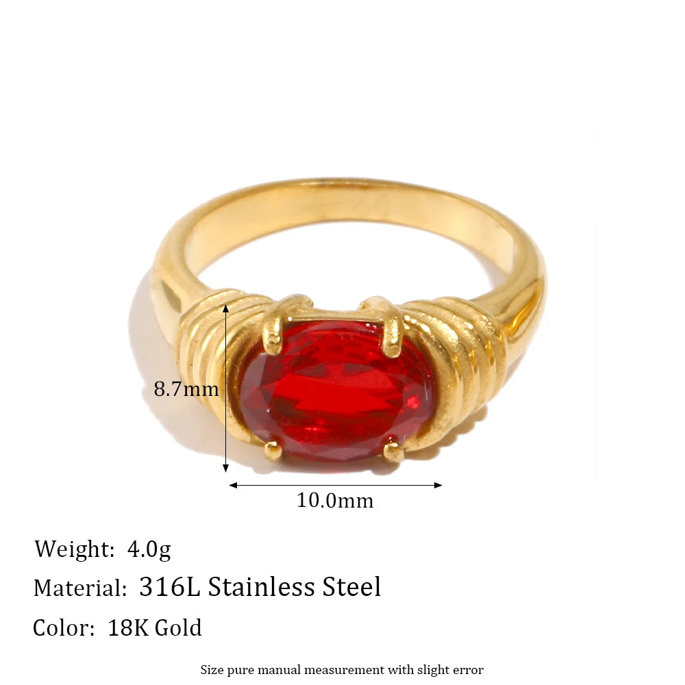 E.B.belle Soikea Zirkoni sormus, 18K kullattu