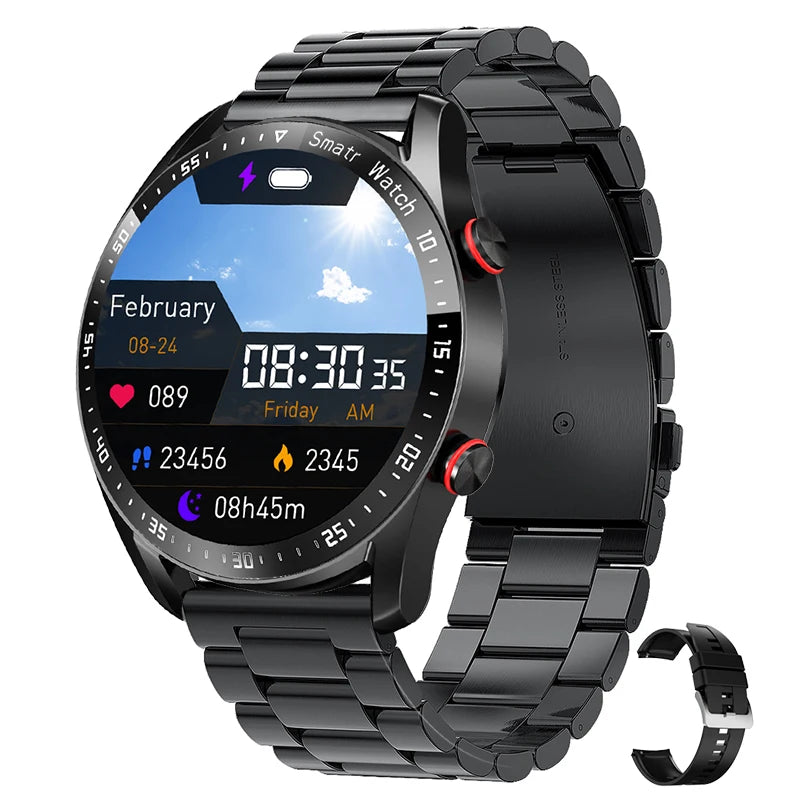 Premium Smartwatch, Bluetooth calls, versatile health tracking, fitness tracking, business design