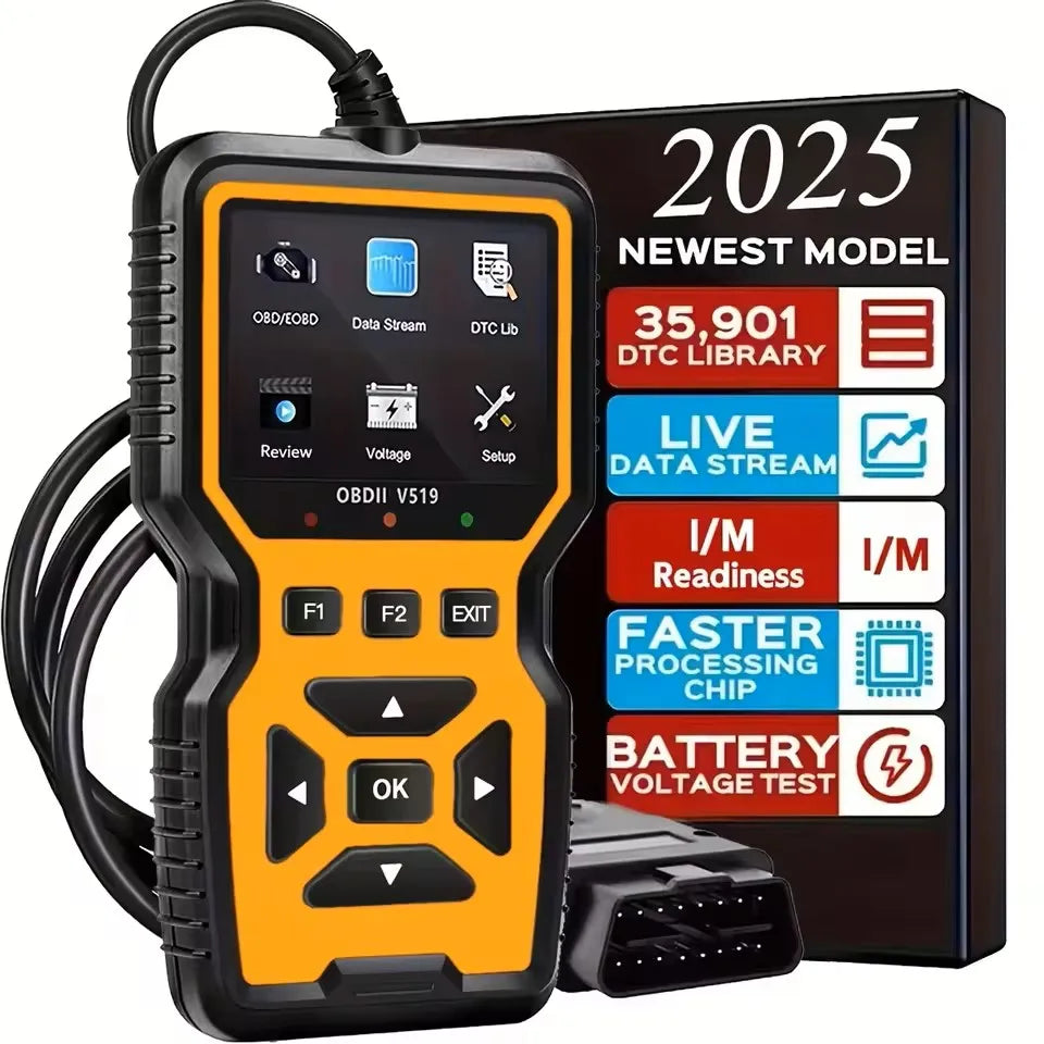 OBD2 Diagnostic Tool - Professional Engine Trouble Code Reader and Reset Device