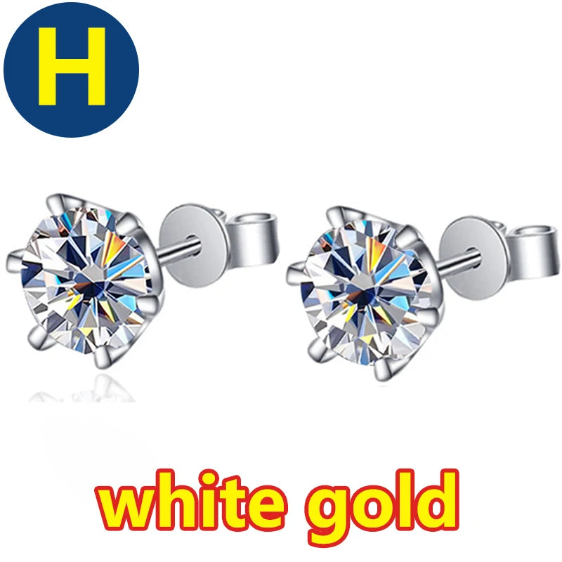 COSFIX Moissanite Stud Earrings for Women