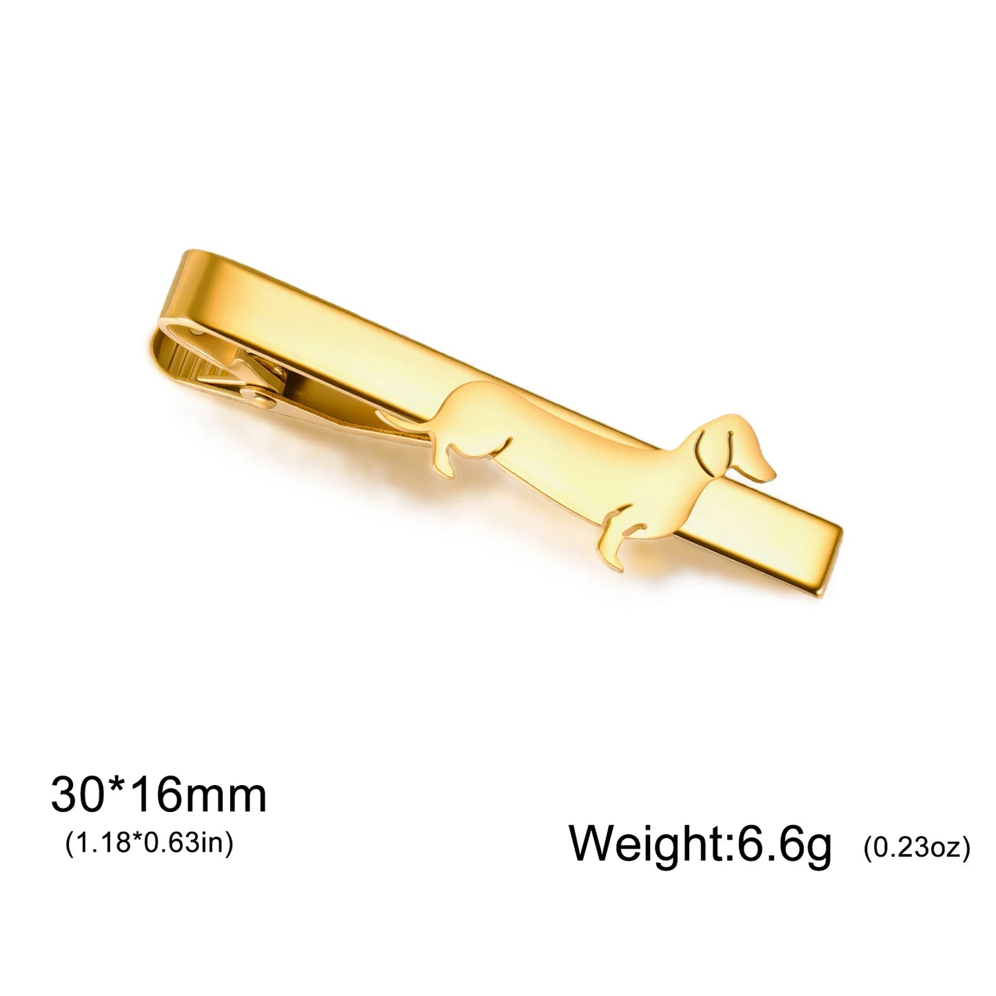 Men's Dachshund Tie Clip