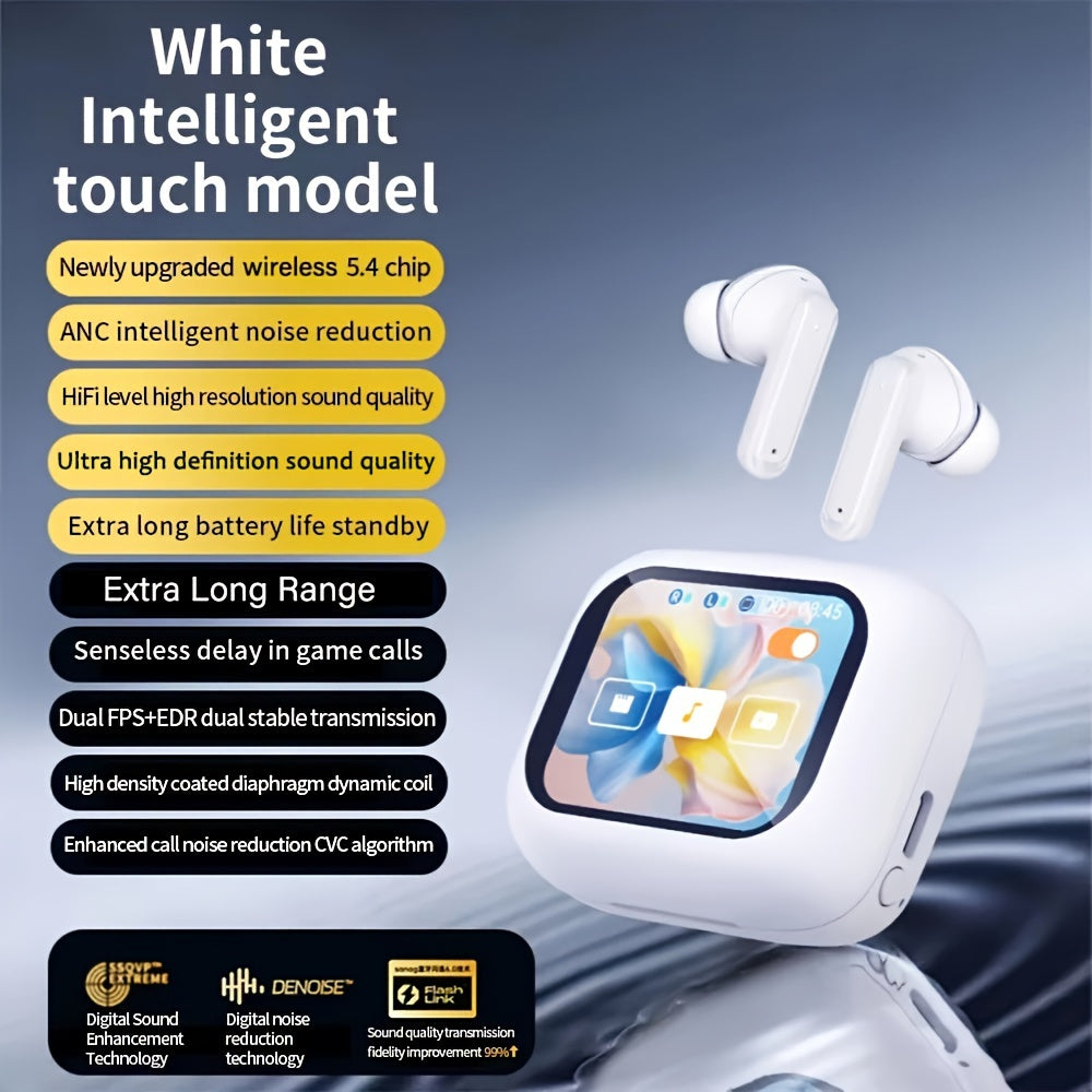 Smart headphones with LCD touchscreen