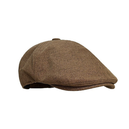 Linen artist's cap, duckbill hat