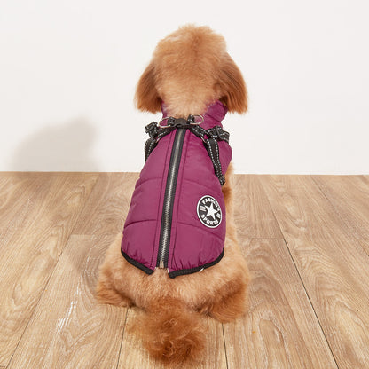 Warm winter dog coat, for small and medium-sized dogs