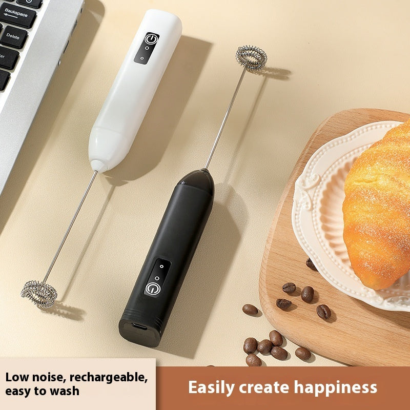 Milk Frother Electric Whisk Egg Beating Electric Small Food Grade Coffee Milk Frother