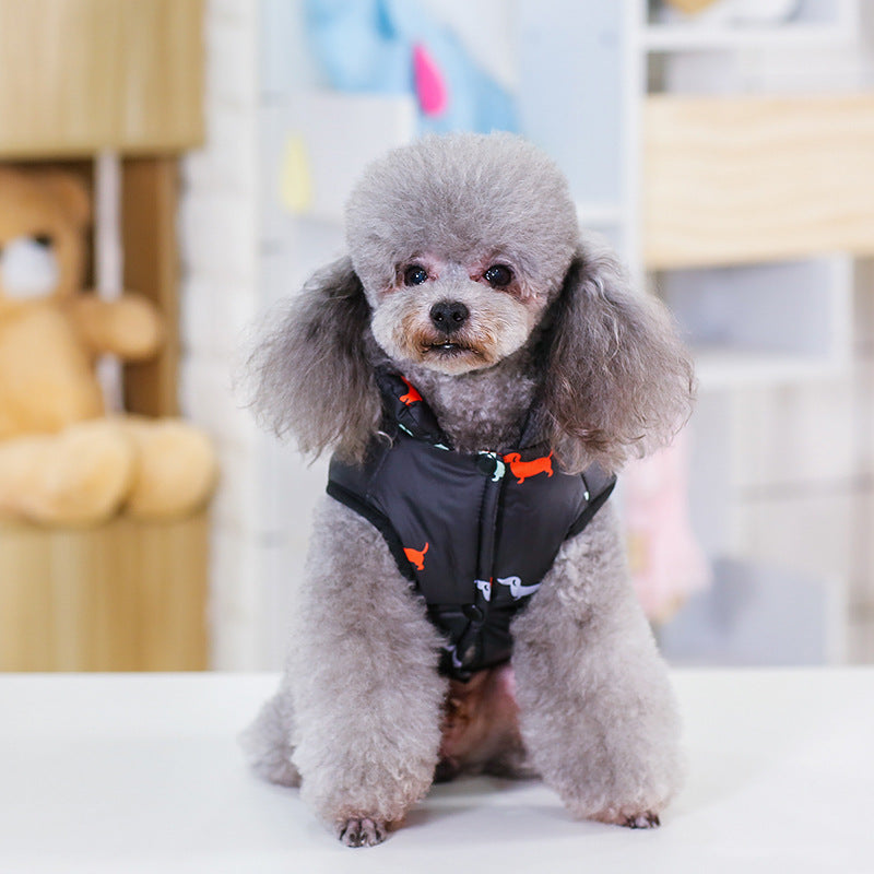 Warm winter dog coat, for small and medium-sized dogs