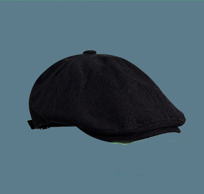 Linen artist's cap, duckbill hat