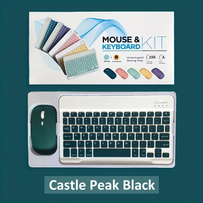 Wireless keyboard and mouse set for tablets, rechargeable