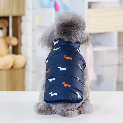 Warm winter dog coat, for small and medium-sized dogs