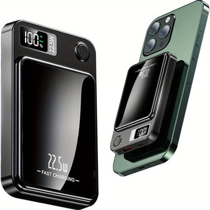Powerbank 10000mAh 22.5W, wireless charging, magnetic attachment to phone