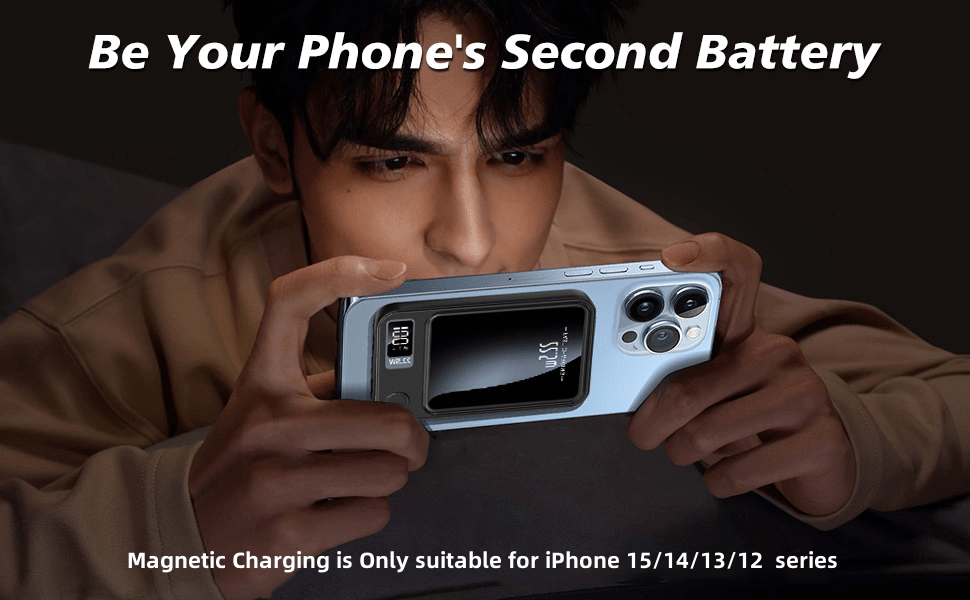 Powerbank 10000mAh 22.5W, wireless charging, magnetic attachment to phone