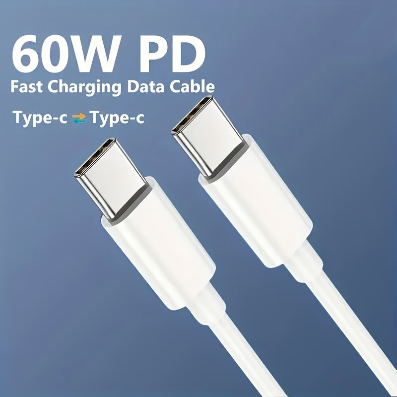 Fast charging cable 60W 3A 100cm, USB-Type-C