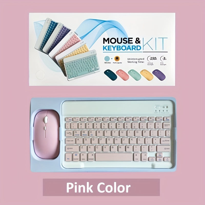 Wireless keyboard and mouse set for tablets, rechargeable