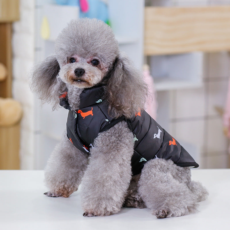 Warm winter dog coat, for small and medium-sized dogs