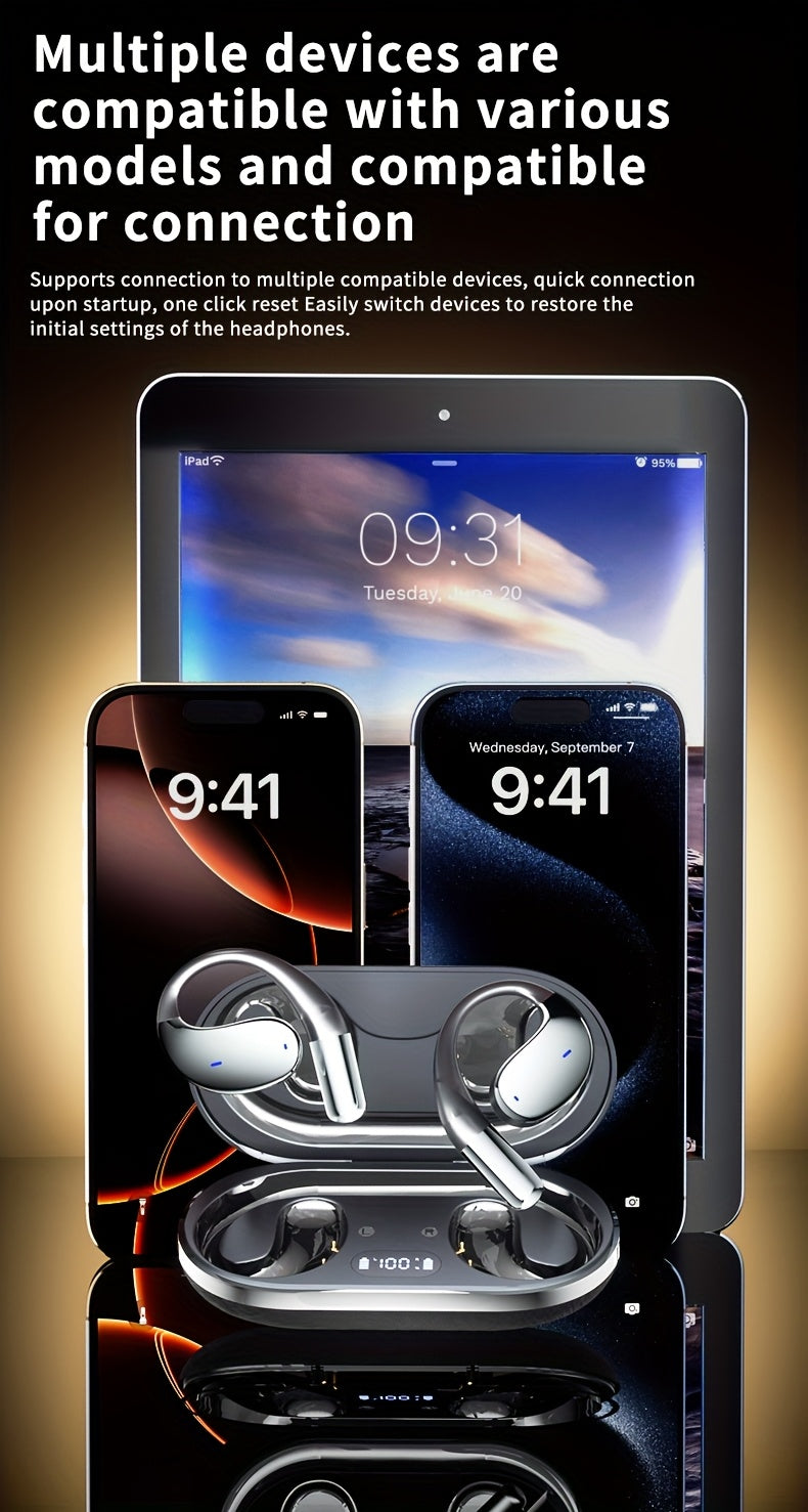 Wireless earbuds, 80 hours battery life, LED display