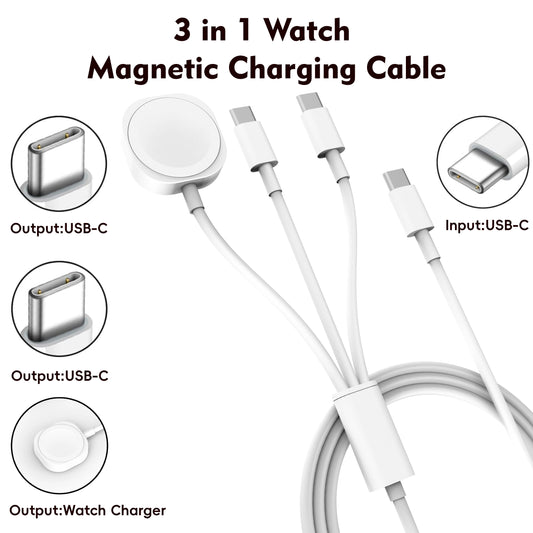3 in 1 Watch Magnetic Charging Cable