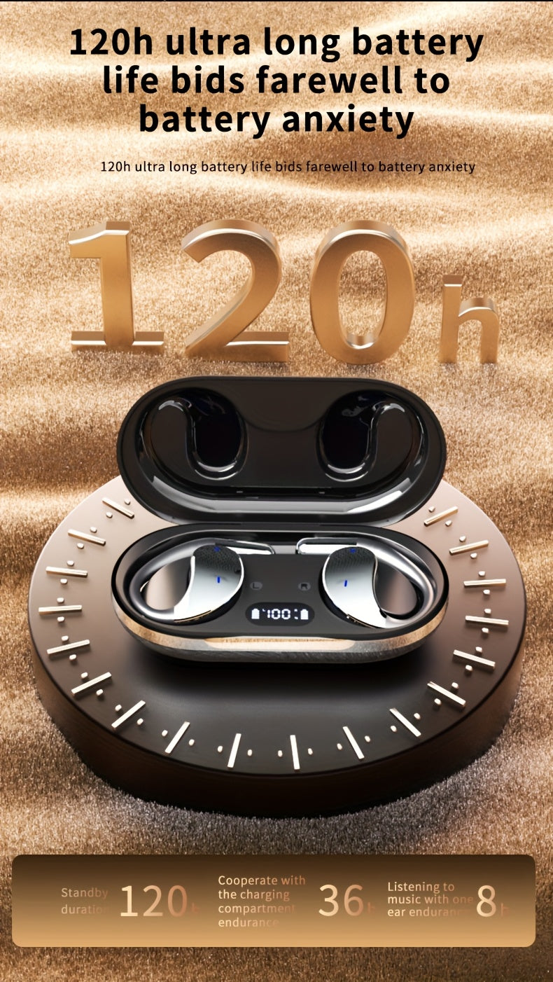Wireless earbuds, 80 hours battery life, LED display