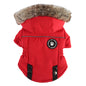 Dog winter coat with zipper, warm cotton coat for small and medium dogs