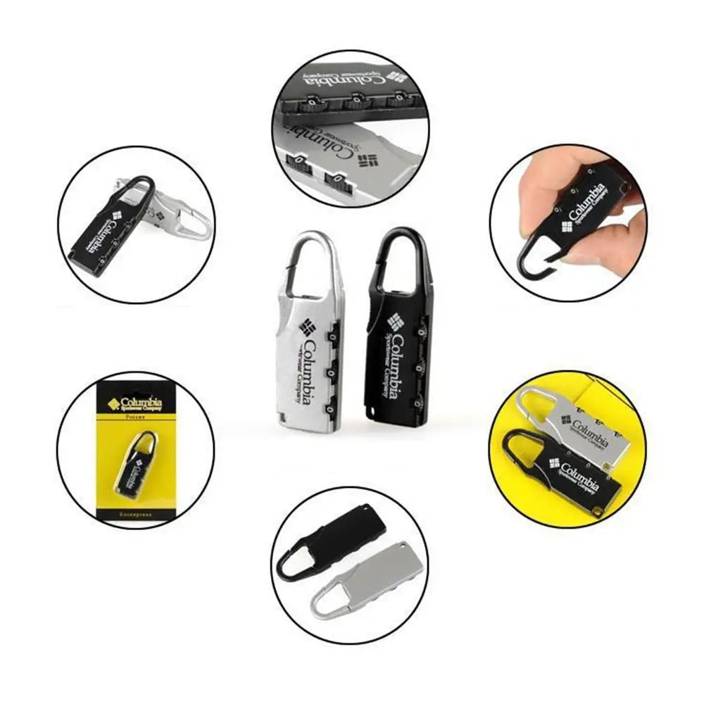 3-numeroinen Koodilukko Sinkkiseos - Riippulukko Laukkuun & Matkalaukkuun