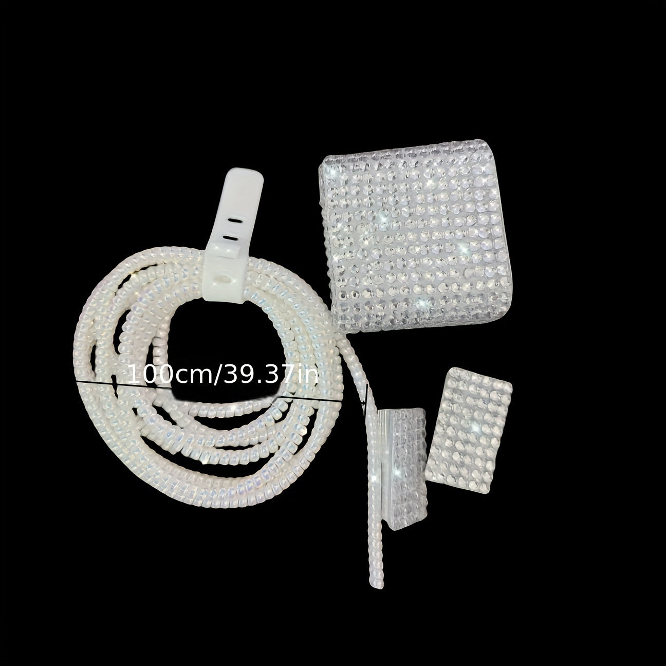 Stylish cable protection set with diamond decoration