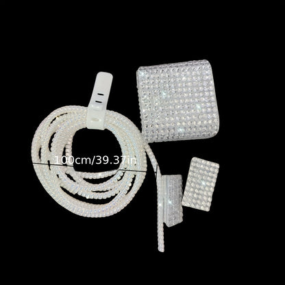 Stylish cable protection set with diamond decoration
