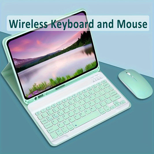 Wireless keyboard and mouse set for tablets, rechargeable
