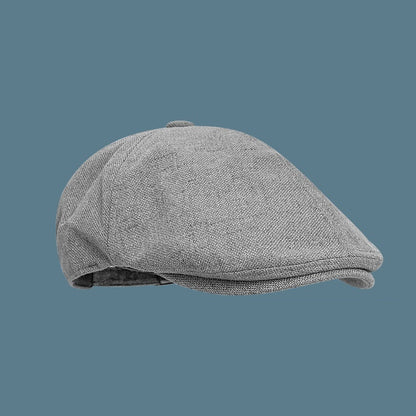 Linen artist's cap, duckbill hat