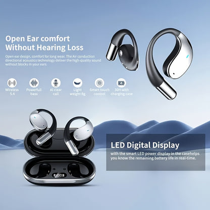 Wireless earbuds, 80 hours battery life, LED display