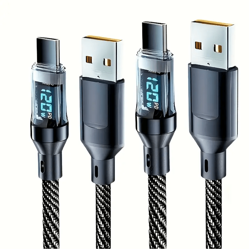 Fast charging cable 140W, 6A, LED display