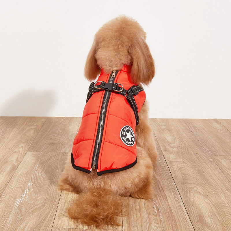 Warm winter dog coat, for small and medium-sized dogs