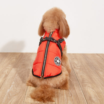 Warm winter dog coat, for small and medium-sized dogs