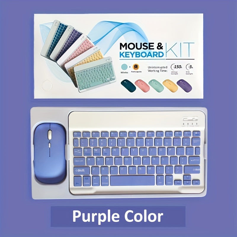 Wireless keyboard and mouse set for tablets, rechargeable