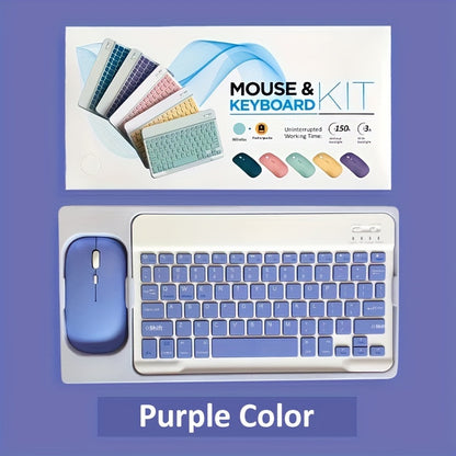 Wireless keyboard and mouse set for tablets, rechargeable