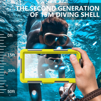 Waterproof phone case for 15m diving