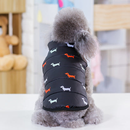 Warm winter dog coat, for small and medium-sized dogs