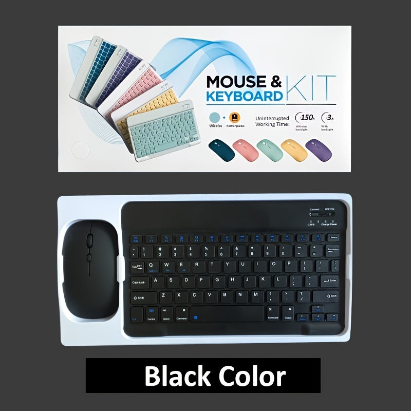 Wireless keyboard and mouse set for tablets, rechargeable