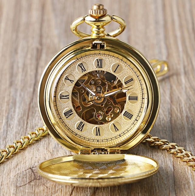 Mechanical pocket watch, gold classic