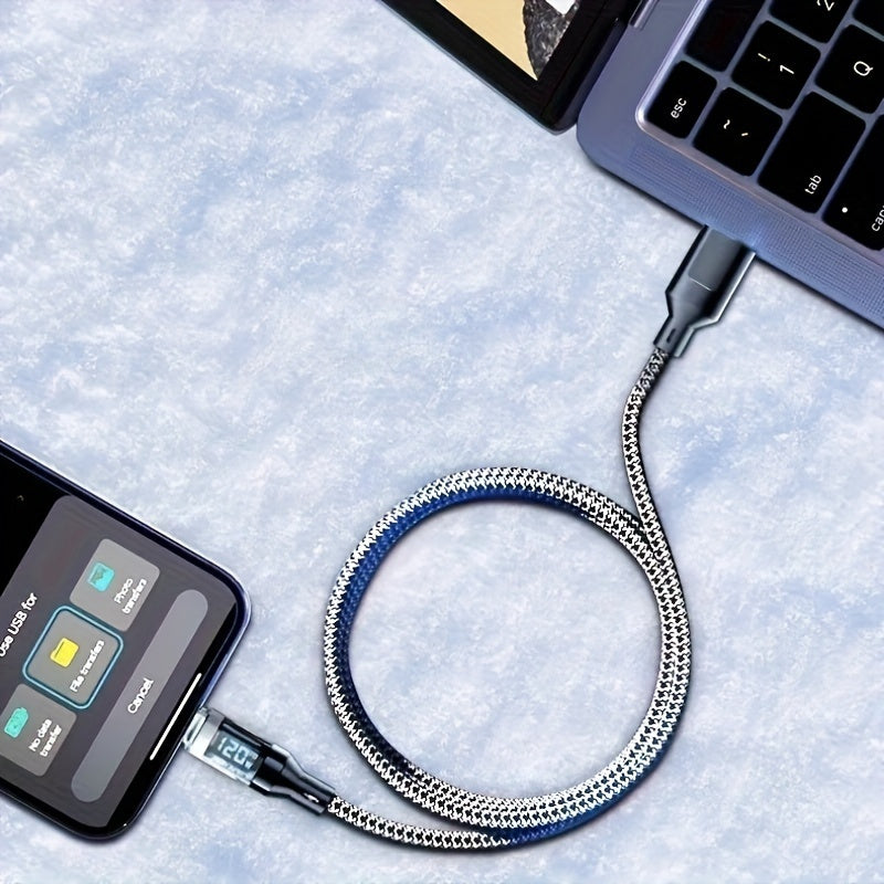 Fast charging cable 140W, 6A, LED display