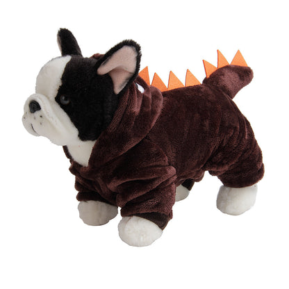 Pet Dinosaur Hoodie - Soft Coral Fleece