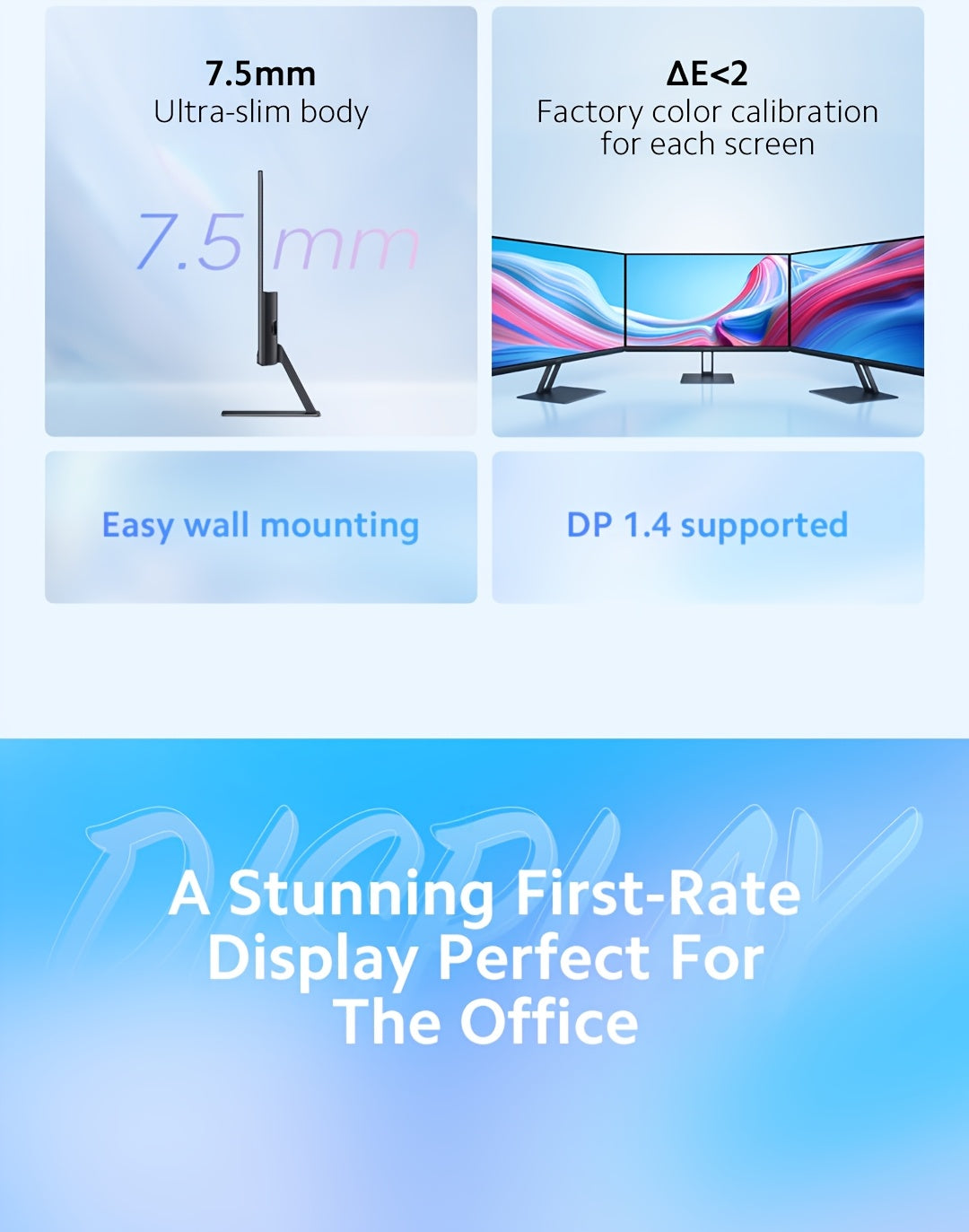 Xiaomi 27" monitor, Full HD, ultra-thin