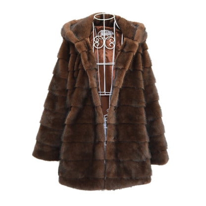 Women's Casual Fur Coat, Warm and Loose