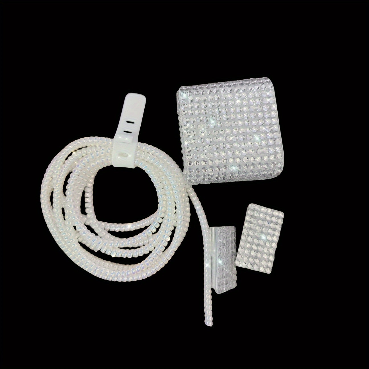 Stylish cable protection set with diamond decoration