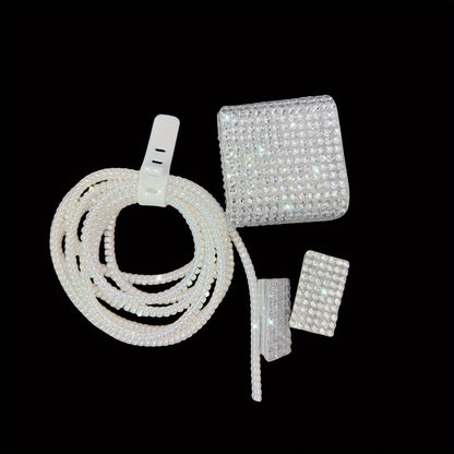 Stylish cable protection set with diamond decoration