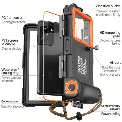 Waterproof phone case for 15m diving