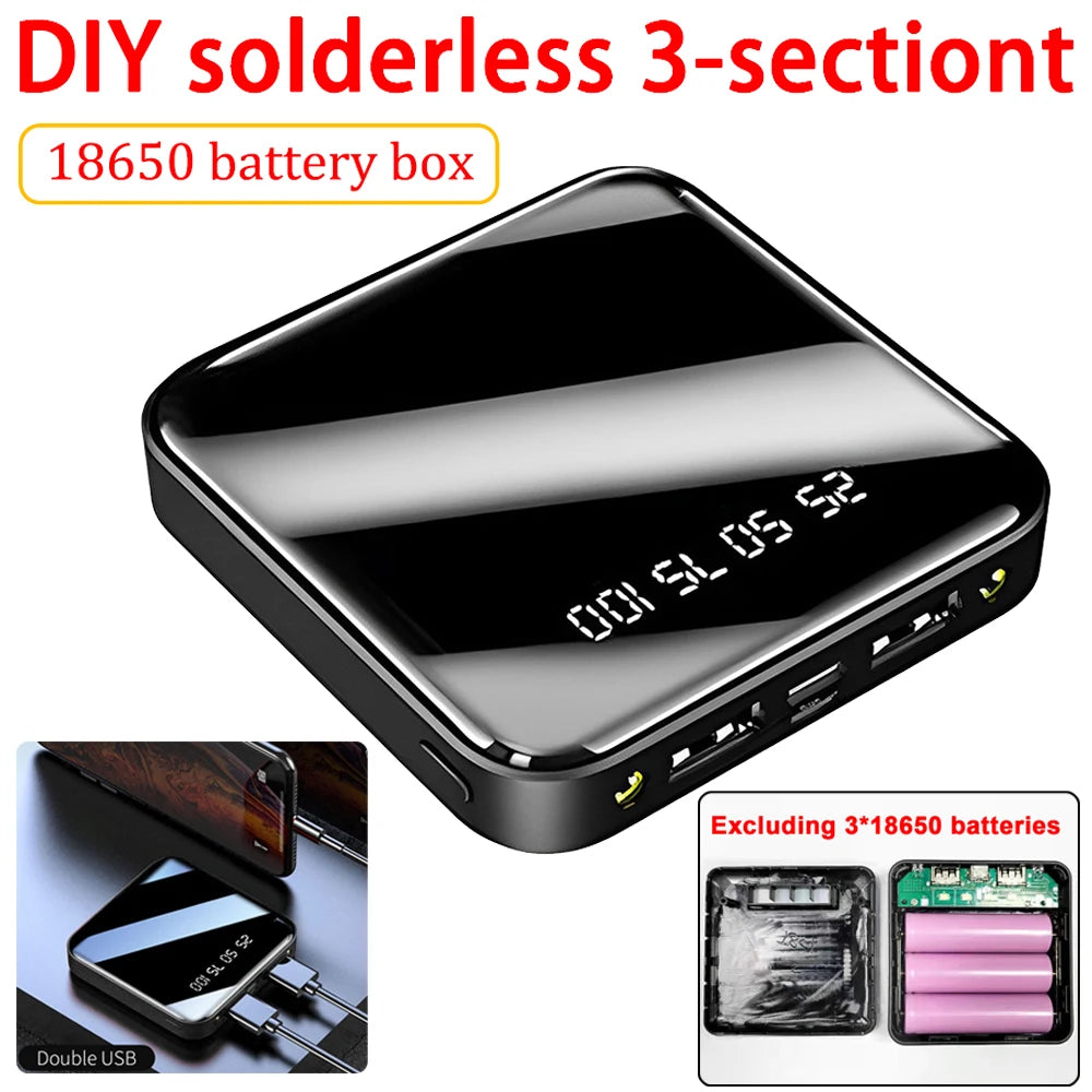 Type-C 3x18650 Akkulaatikko - DIY Powerbank-kotelo Älypuhelimille