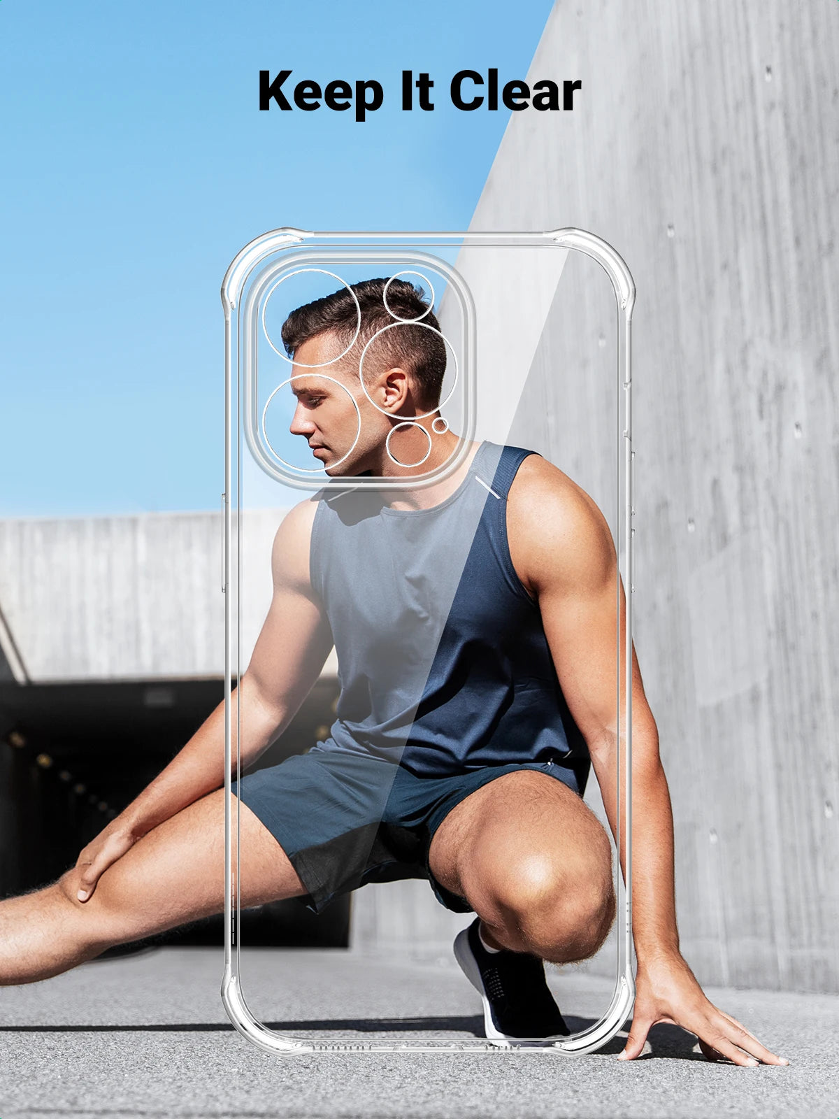 UGREEN Airbags Suojakuori iPhone 15/14/13 Pro Max - Läpinäkyvä Iskunkestävä