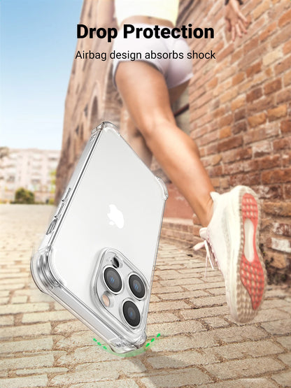 UGREEN Airbags Suojakuori iPhone 15/14/13 Pro Max - Läpinäkyvä Iskunkestävä