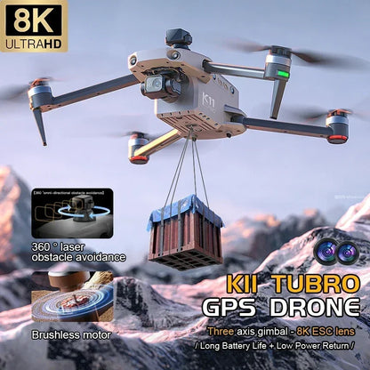 Cole Professional K11 Turbo Drone - 8K HD Kaksoiskamera, Älykäs Esteiden Tunnistus & Airdrop